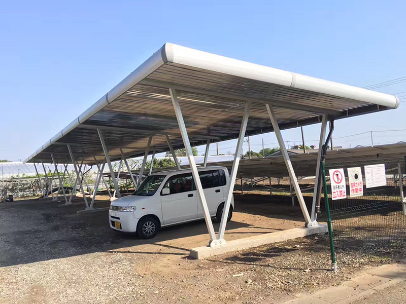 Solar panel carport structure