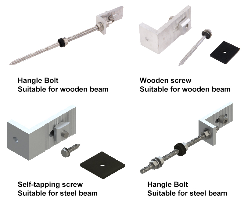 hanger bolt threaded bolt wooden steel beam 