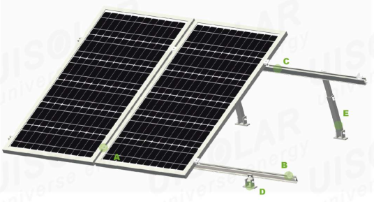 Flat Tin Roof Mounting Structure