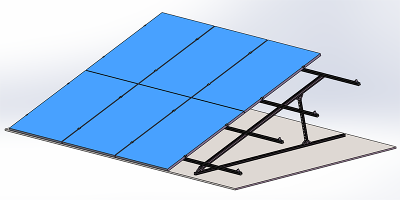 ZAM Steel Ballasted Solar Mounting