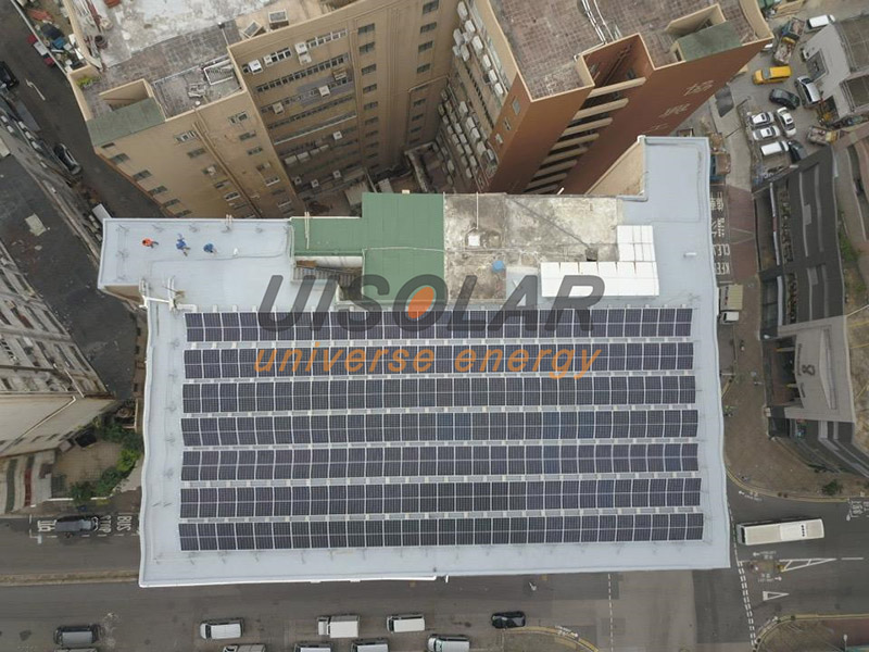 UISOLAR Finished a 121.8KW Triangle Mounting Project in Hong Kong